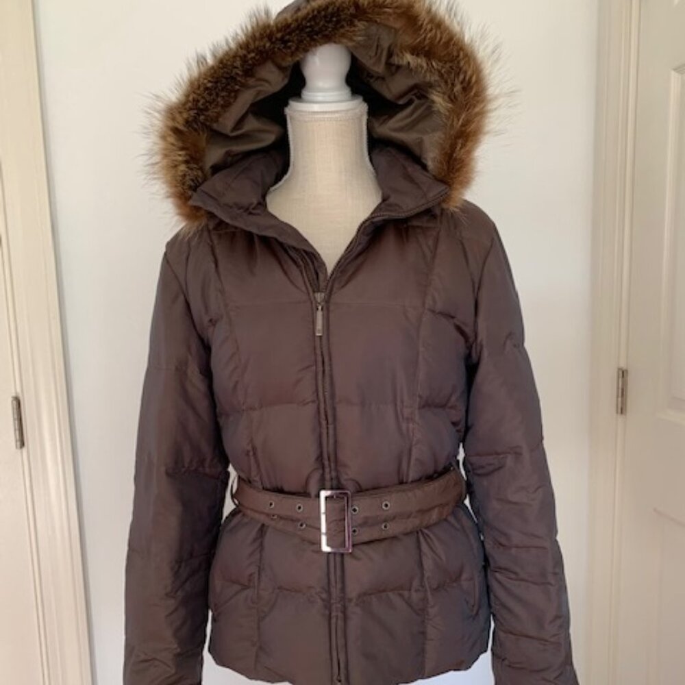 Hallhuber puffer jacket chocolate brown Large (EUR40)